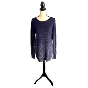 Long Tall Sally Sparkle Navy Blue Sweater Size M